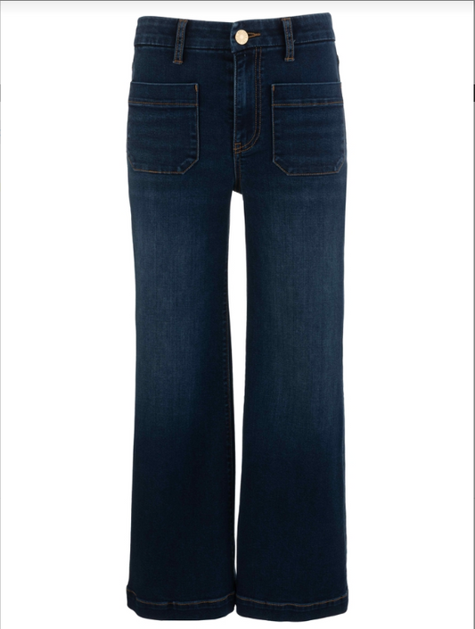 Meg High Rise Wide Leg with Patch Pockets, Regular Hem