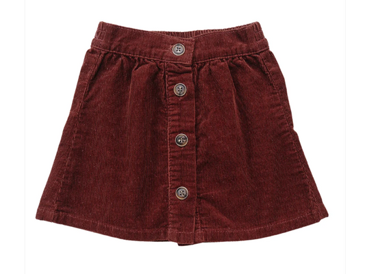 Burgundy Corduroy Skirt