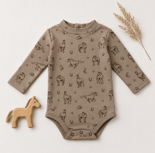 Organic Mock-Neck Bodysuit
