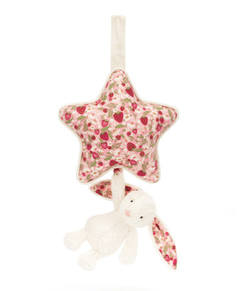 Blossom Cream Bunny 'Berry' Musical Pull