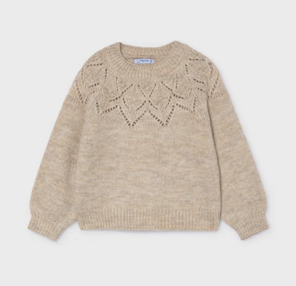 Girl Pointelle Sweater