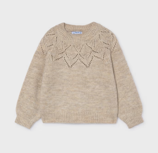 Girl Pointelle Sweater