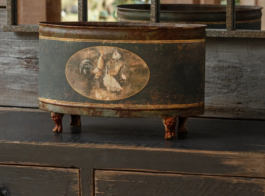 French Farm Oblong Tole Container