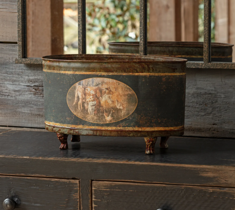 Beurre Oblong Tole Container