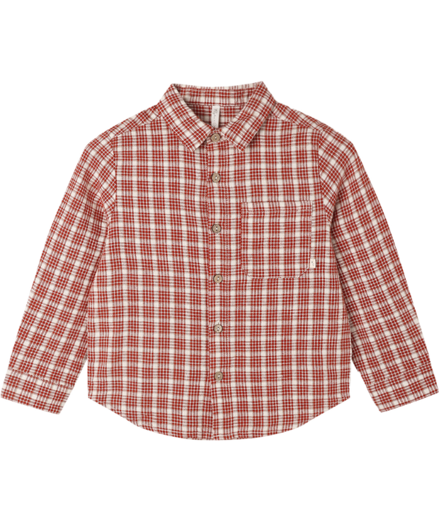 COLLARED LONG SLEEVE SHIRT VINTAGE PLAID