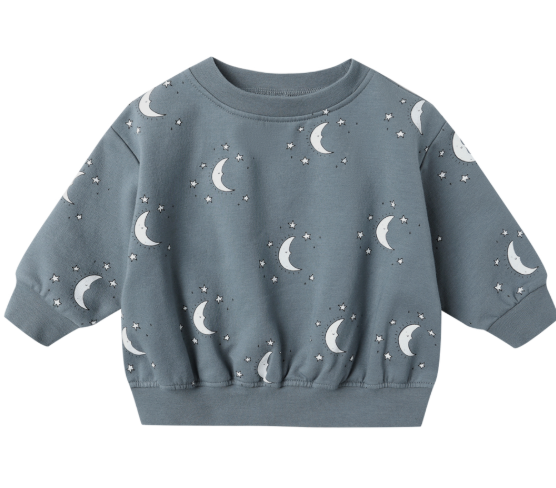 Relaxed Fleece Sweatshirt - Silver Moons