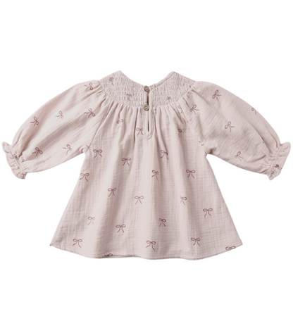 V Smocked Bow Dress - Bows