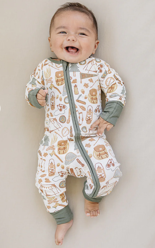 Camping Trip Ribbed Bamboo Zipper