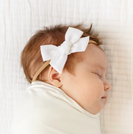 Linen Bow Large Headband