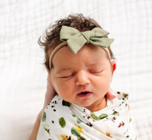 Linen Bow Large Headband
