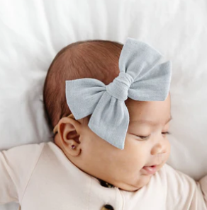 Linen Bow Large Headband