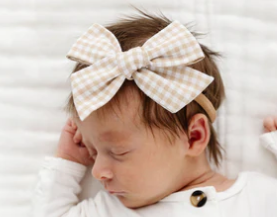 Linen Bow Large Headband