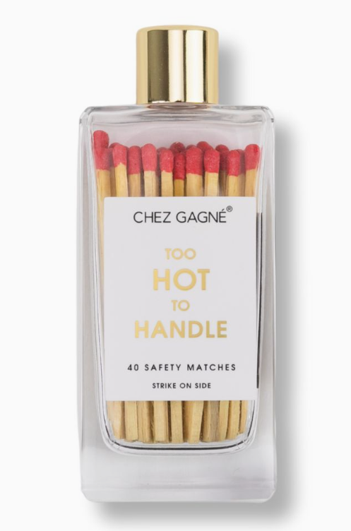 Too Hot To Handle - Glass Bottle Safety Matches - Red