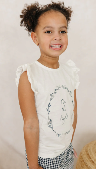 Be The Light Tee Ruffle Sleeve Tee