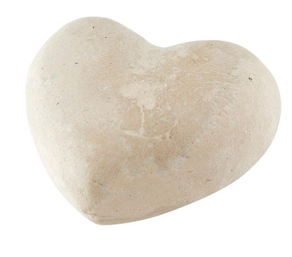 Small Paper-Mache Heart - Natural