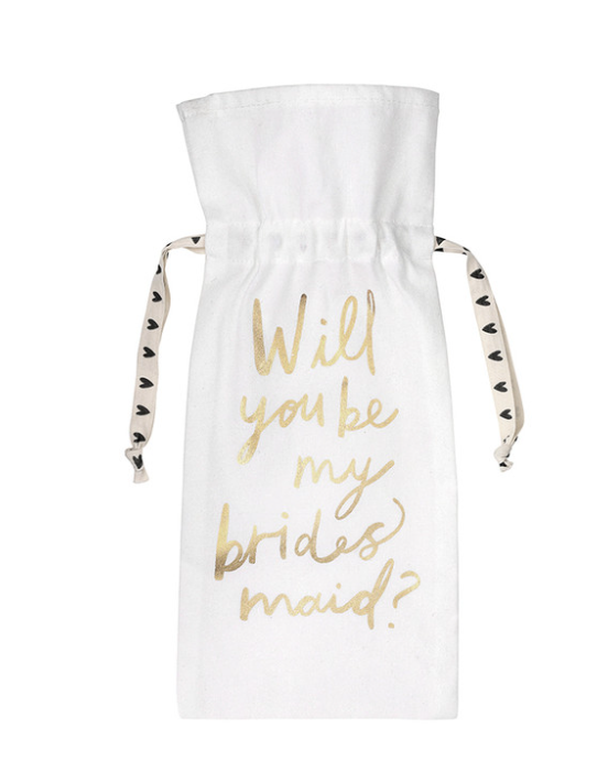 Canvas Wine Bag - Will You Be My Bridesmaid?