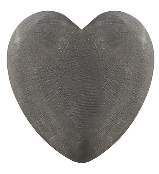 Small Paulownia Wood Heart - Grey