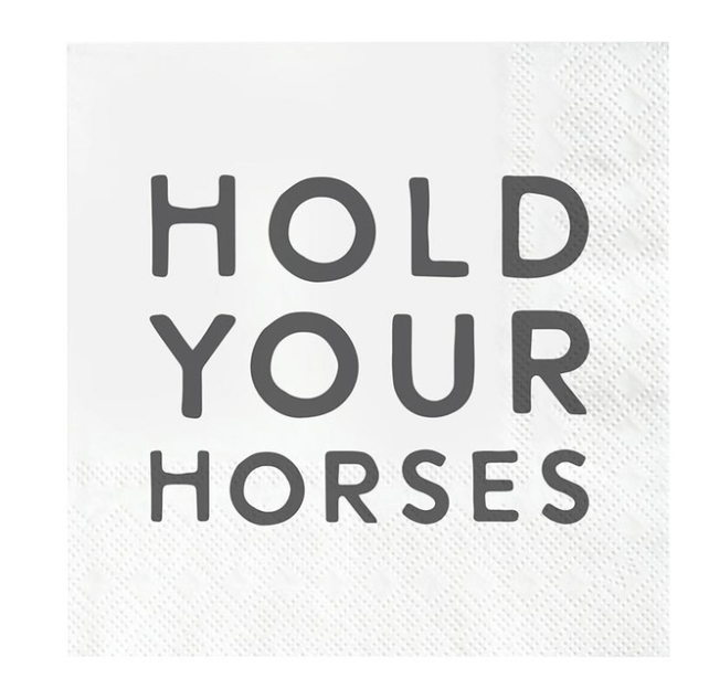 Cocktail Napkins - Hold Horses