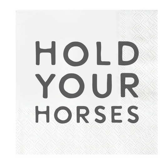 Cocktail Napkins - Hold Horses