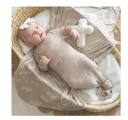 Swaddle Blanket + Cross Rattle - Answered Prayer