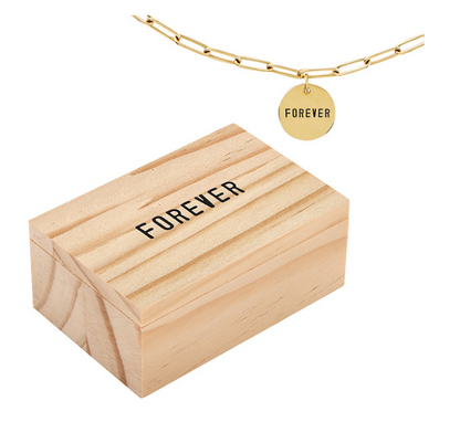 Link Chain Charm Necklace - Forever