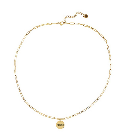 Link Chain Charm Necklace - Forever
