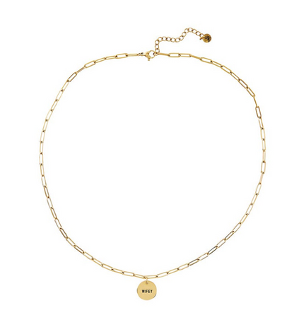 Link Chain Charm Necklace - Wifey