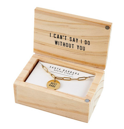 Link Chain Charm Necklace - Best Babe