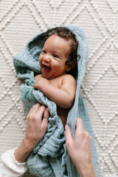 Infant Hooded Towel - Grey