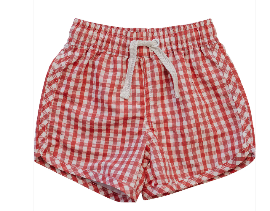 Gingham Swim Shorts