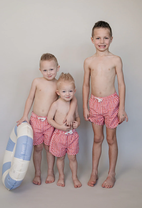 Gingham Swim Shorts