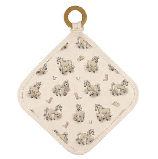 Lovey with Removeable Teething Ring-Blush Boots