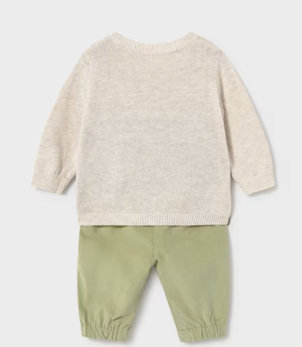 Boy Pants and Jacquard Sweater Set