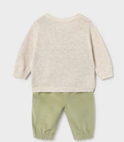 Boy Pants and Jacquard Sweater Set