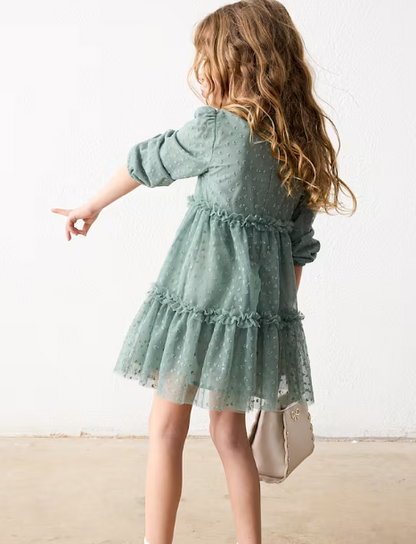 Tulle Printed Dress