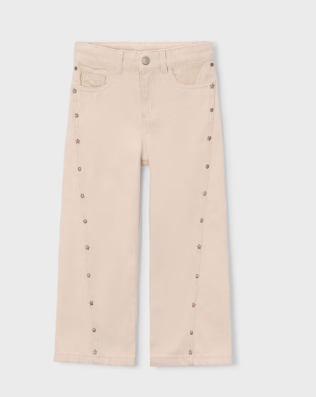 Wide Leg Twill Pants