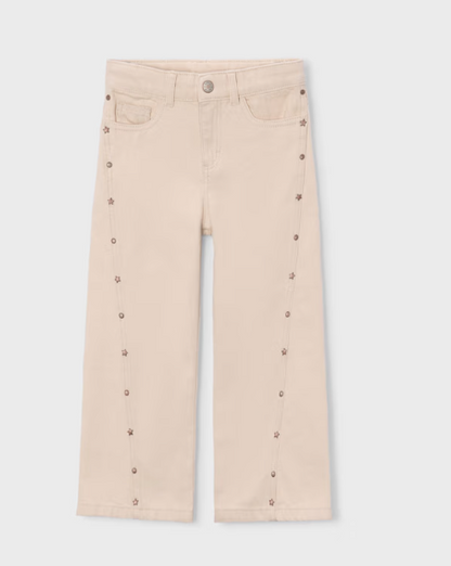 Wide Leg Twill Pants