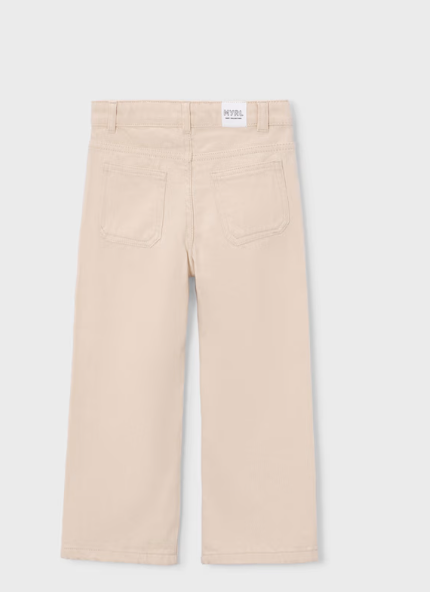Wide Leg Twill Pants