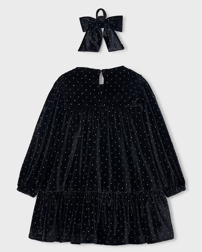 Velvet Dress with Matching Scrunchie