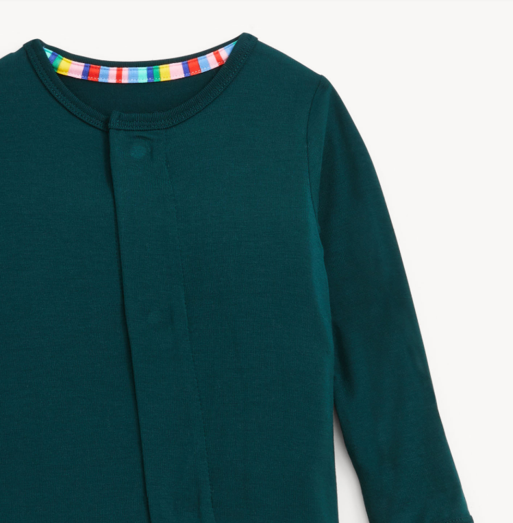 Green Solid Modal Footie
