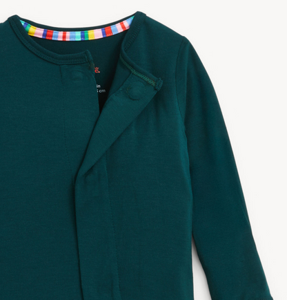 Green Solid Modal Footie