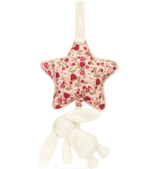 Blossom Cream Bunny 'Berry' Musical Pull