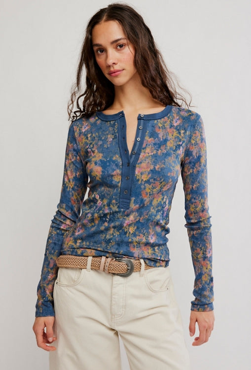 Jamie Henley Printed in Floral Haze Navy