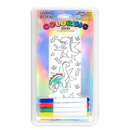 Dino Daze Coloring Socks