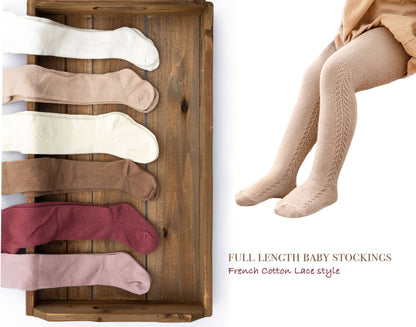 French Knit Lace Tights