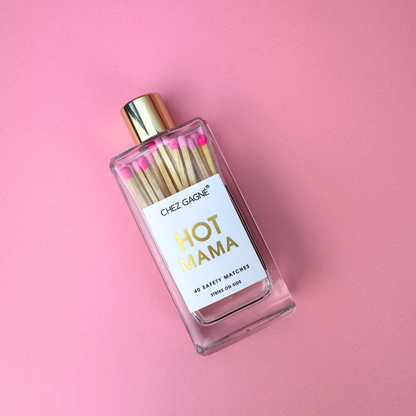 Hot Mama - Glass Bottle Safety Matches - Mother's Day Gift