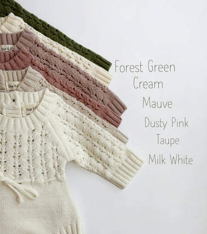 Zoya Knitted Sweater Romper - Forest Green