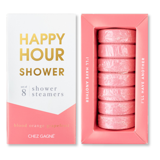 Happy Hour Shower - Aromatherapy Shower Steamers - Blood Orange Grapefruit - Set of 8