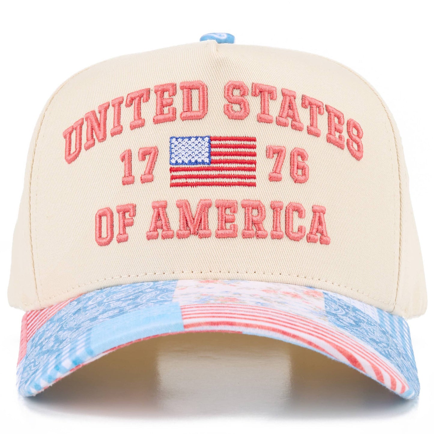 C.C UNITED STATES 1776 Letter on Two Tone Trucker Hat