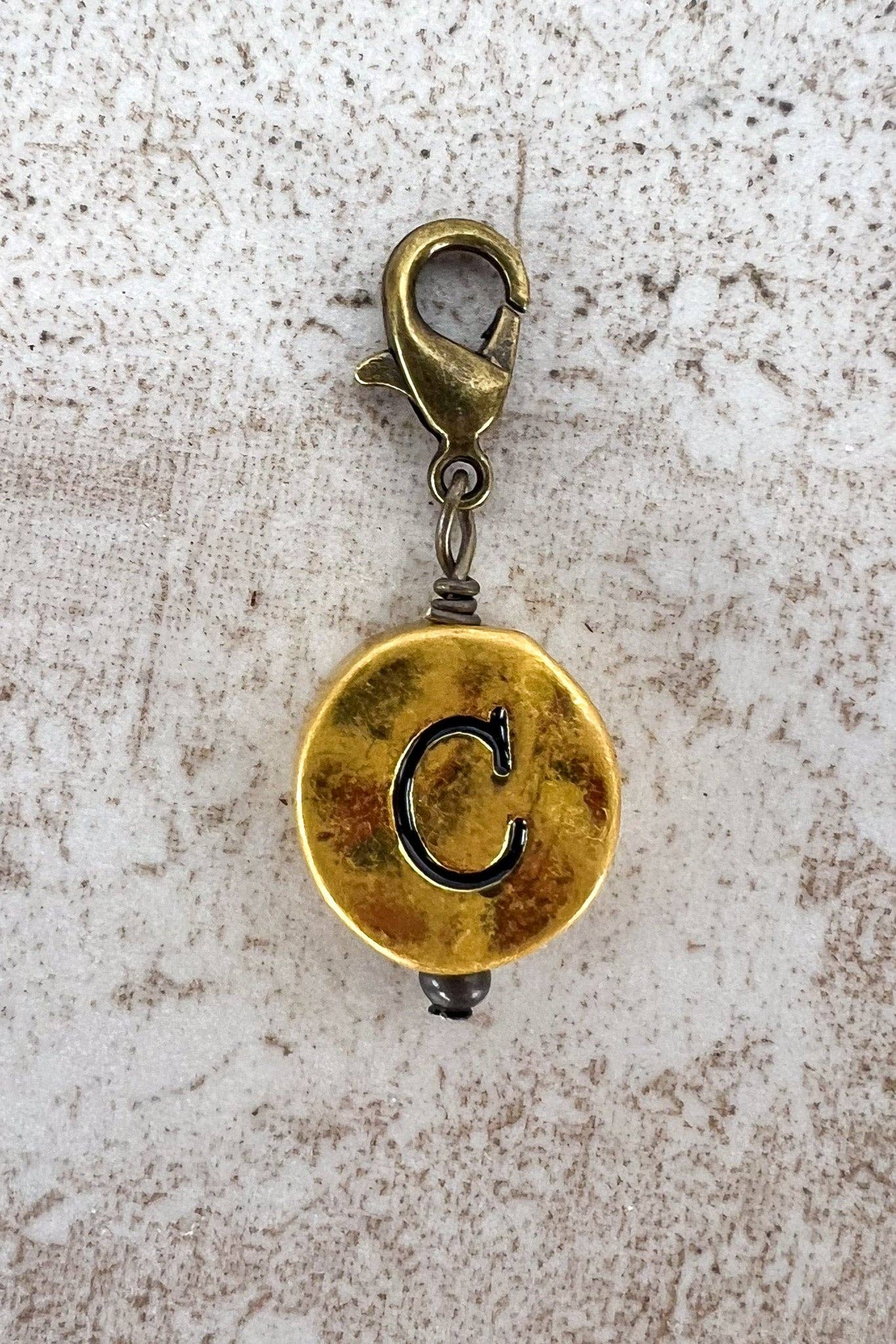 Dylan Collective Vintage Gold Circle Letter Charms